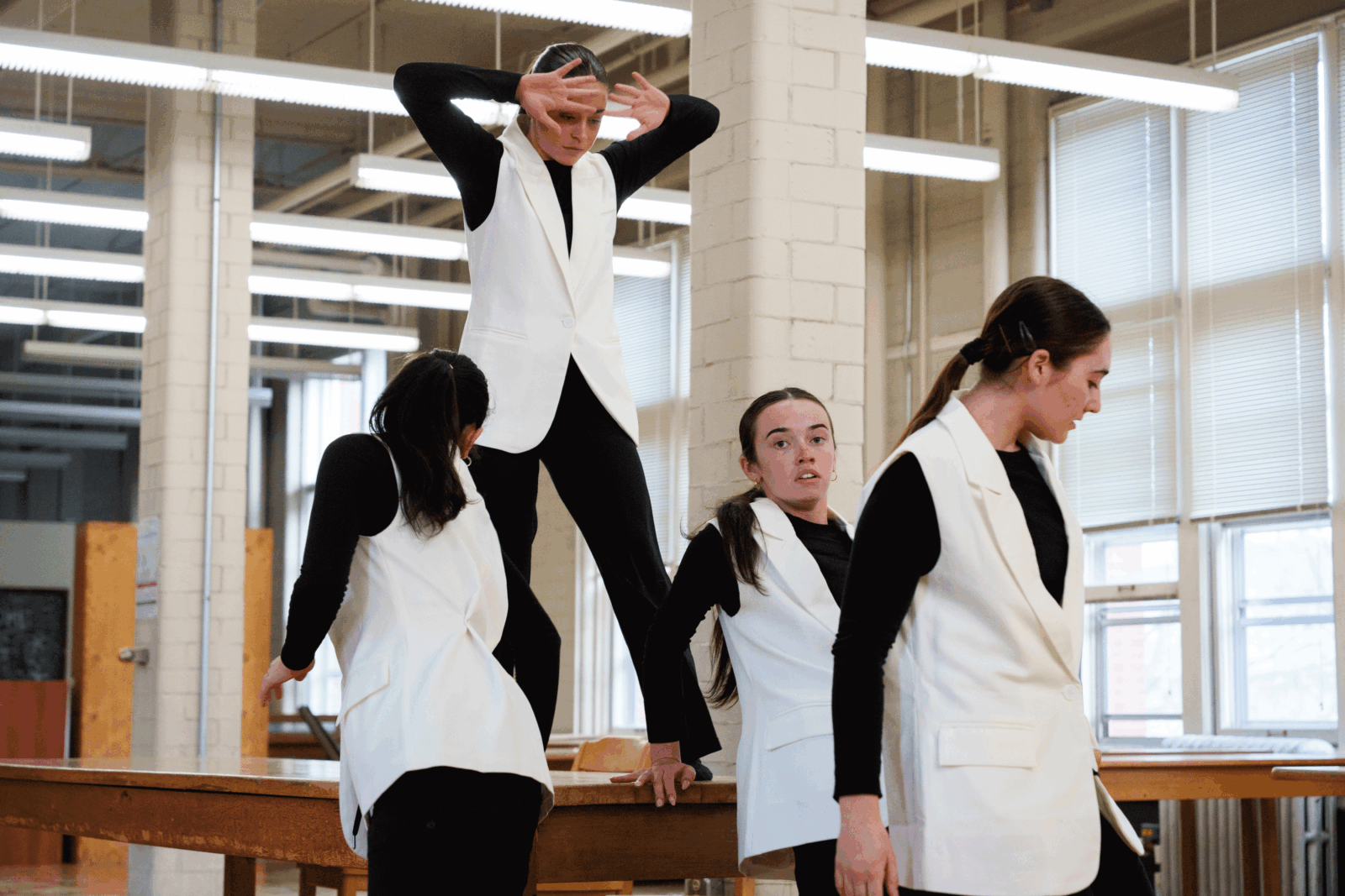 students performing for the climate change theatre